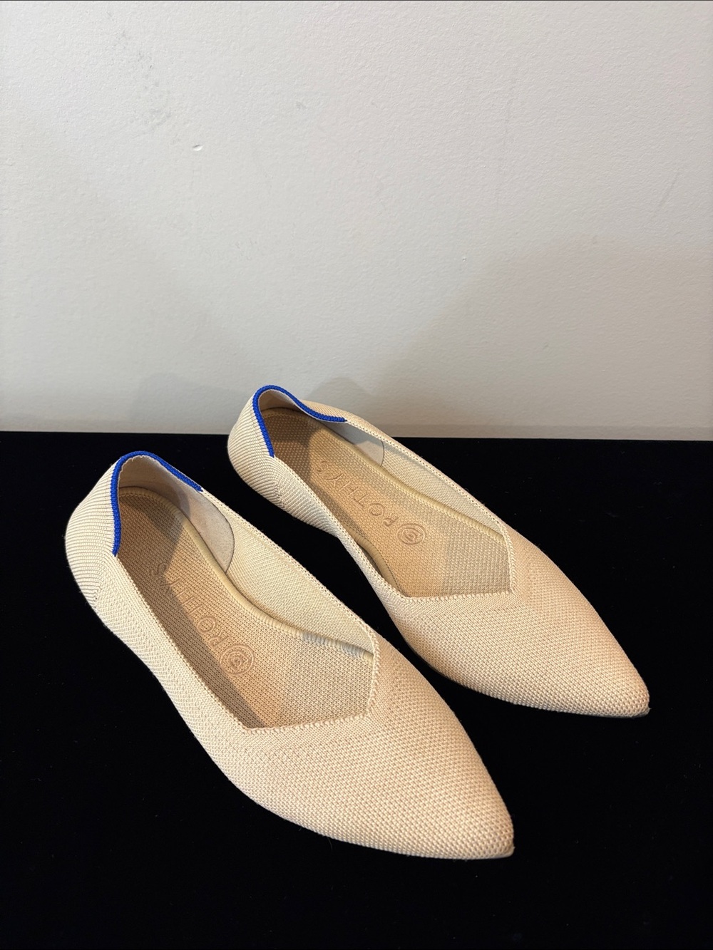 Rothy’s The Point Cream Flats Size 8.5